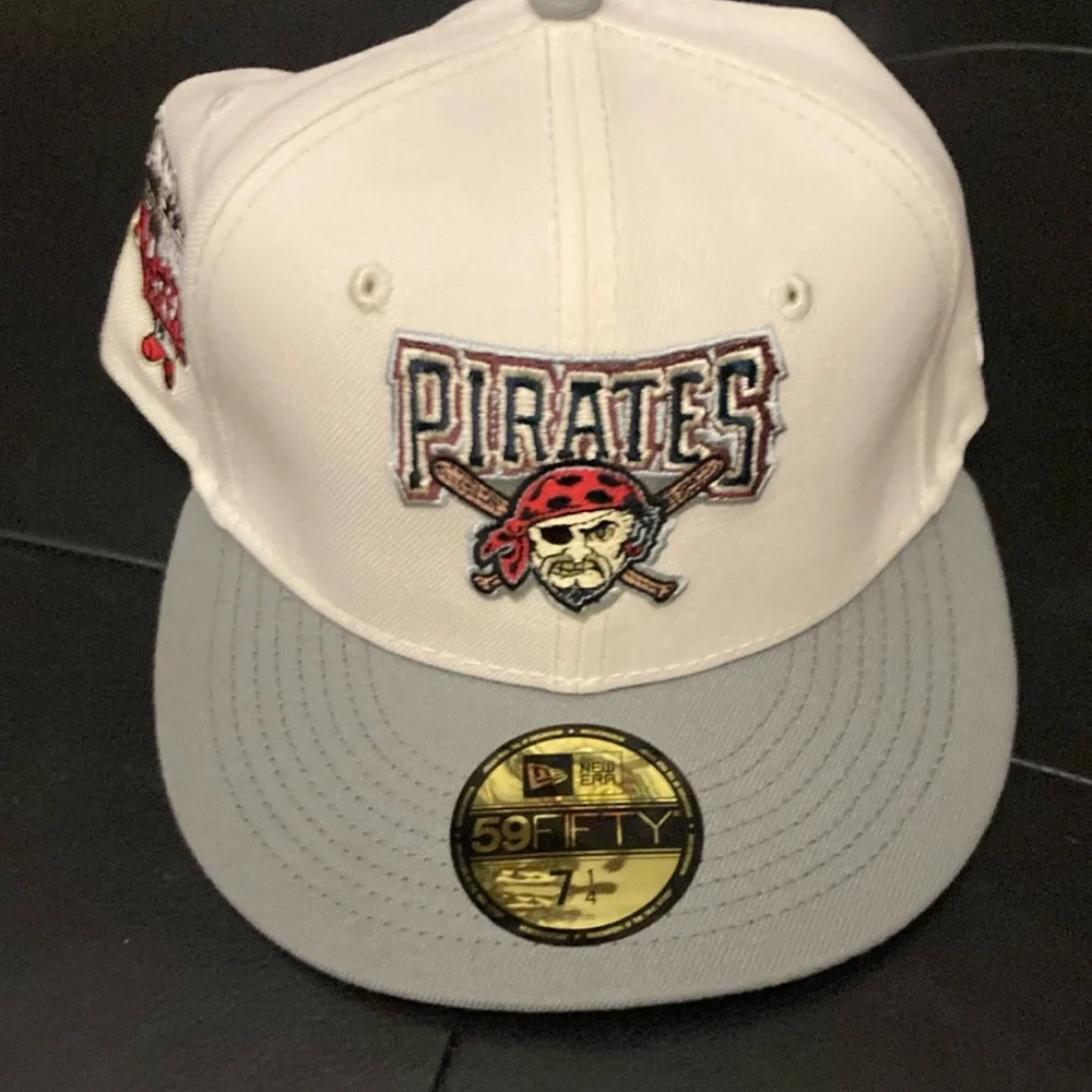 Custom New Era Pirates White and‎ Gray Cap